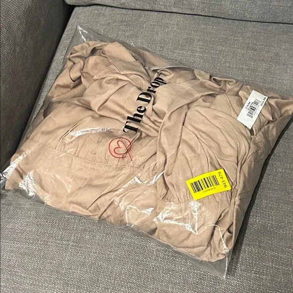 The Drop Women's Brit Tiered Ankle Maxi Tent Dress, Ginger, L - Picture 8 of 8